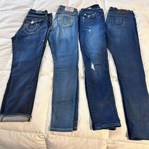 True Religion Blue Jeans Collection Lot of 4